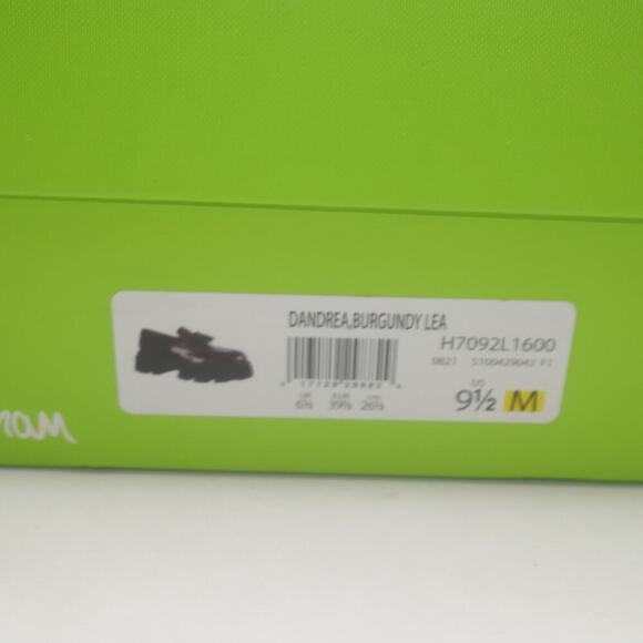 NEW Sam Edelman Women's 9.5 Dandrea Mega Lug Chunky Leather Loafers Burgundy - Picture 12 of 13